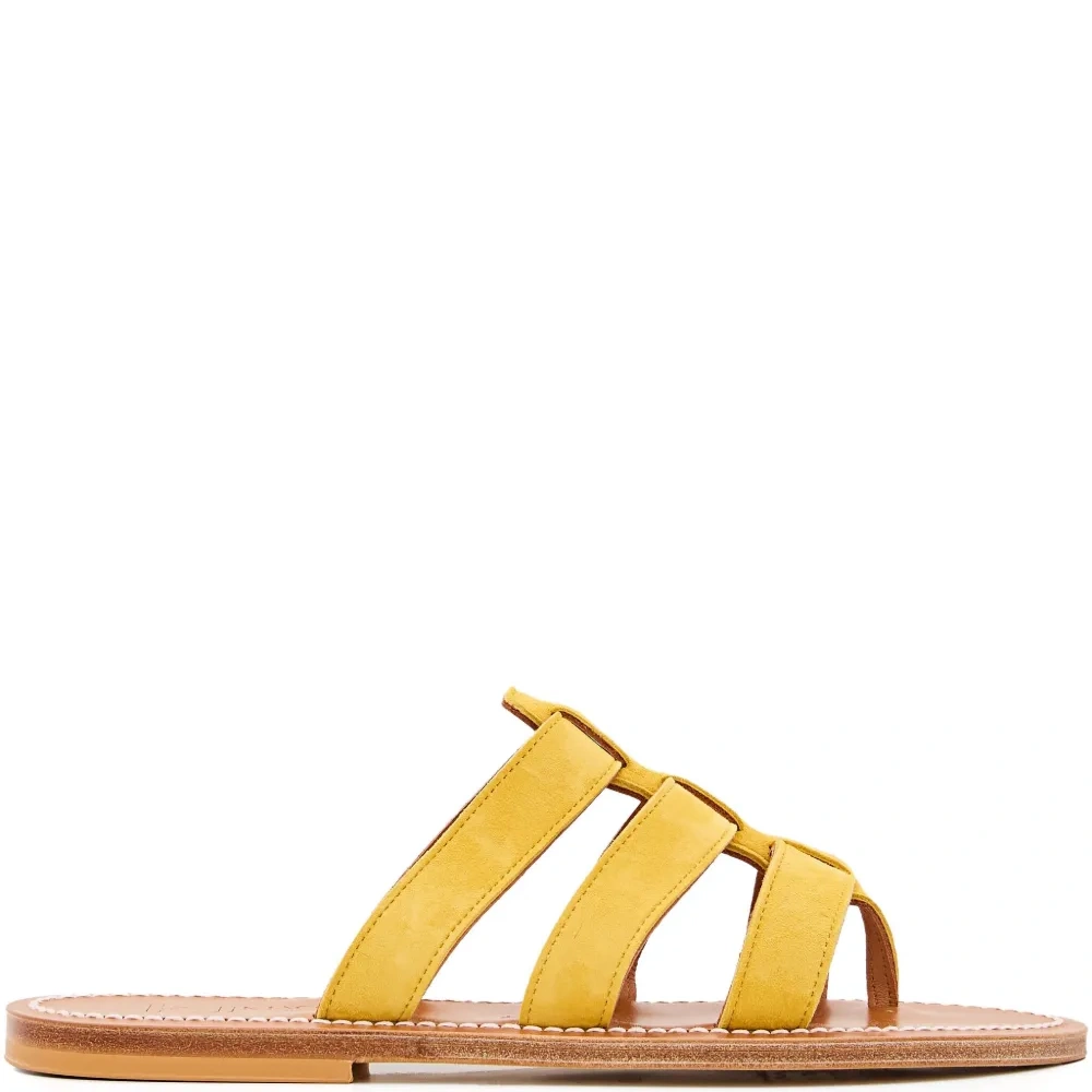 Кожаные сандалии с тремя ремешками