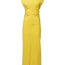 Платье макси с вышитым логотипом