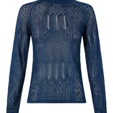 Топ с длинными рукавами и украшением из кристаллов