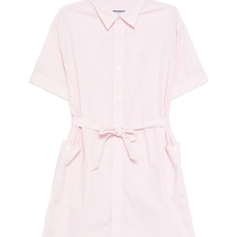 платье-рубашка в полоску