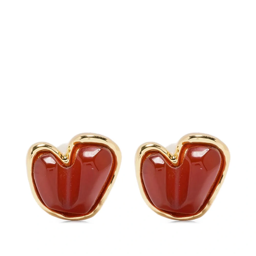 Серьги-гвоздики Carnelian Heart