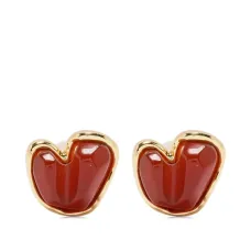 Серьги-гвоздики Carnelian Heart