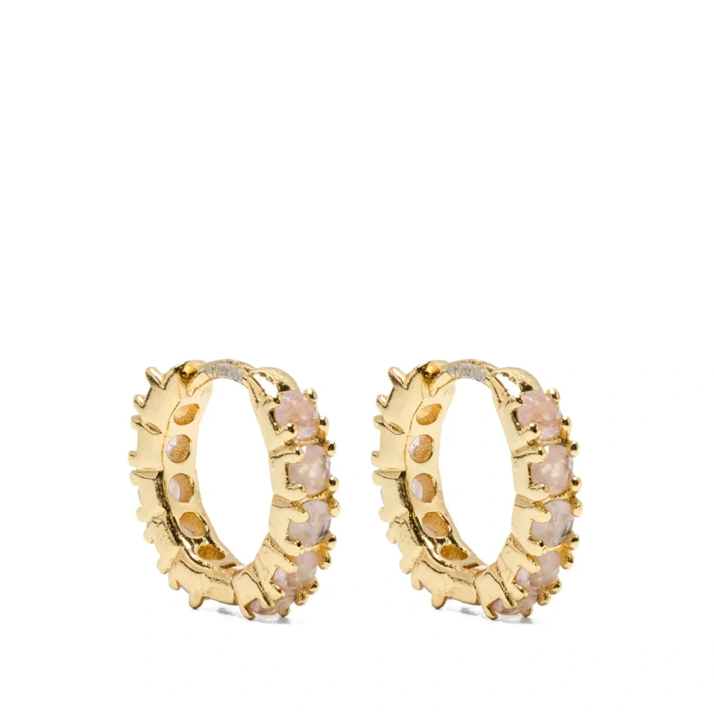 Серьги-хагги с кварцем