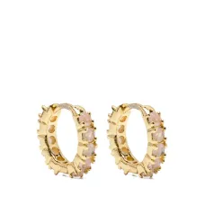 Серьги-хагги с кварцем