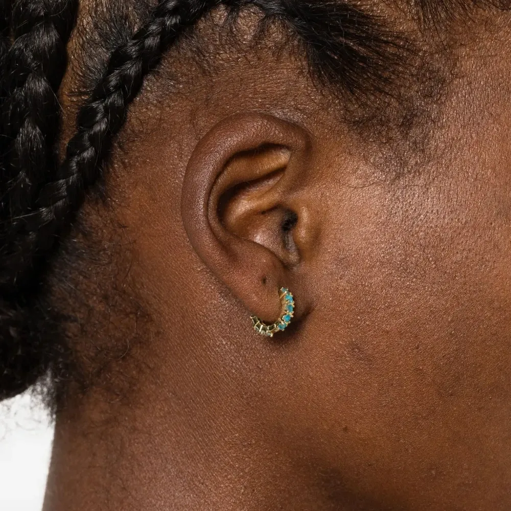 Серьги-хагги с апатитами