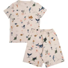 Комплект из рубашки и шортов с принтом