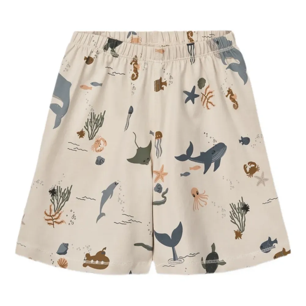 Комплект из рубашки и шортов с принтом