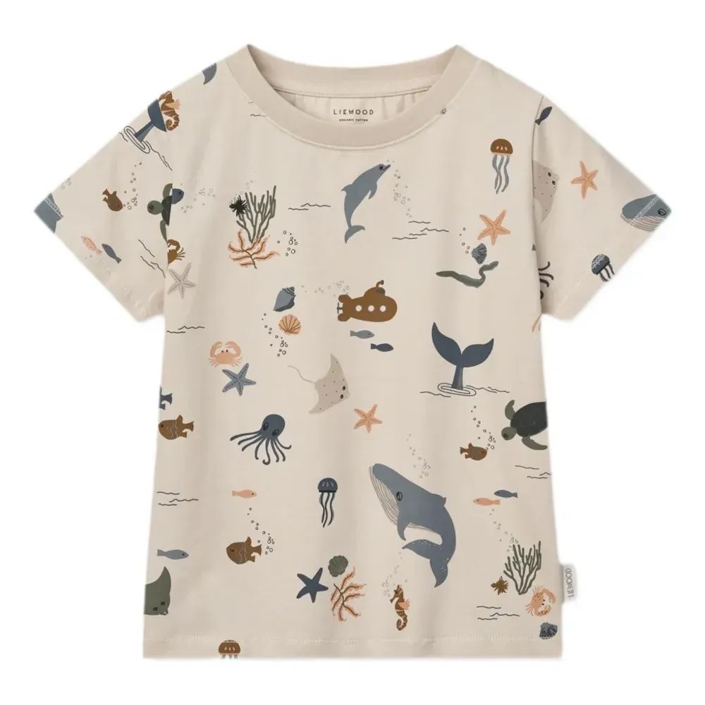 Комплект из рубашки и шортов с принтом