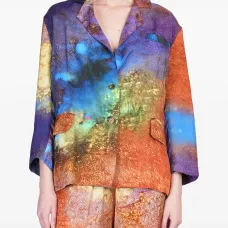 Пиджак с абстрактным принтом