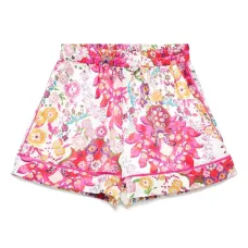 Атласные шорты с принтом