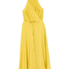 Атласное платье миди