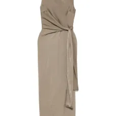 Атласное платье миди