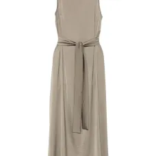 Атласное платье миди