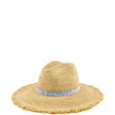 Шляпа rafia в технике кроше