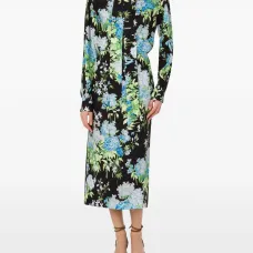 юбка миди с цветочным принтом