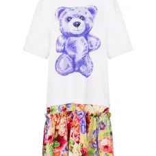 платье мини с цветочным принтом