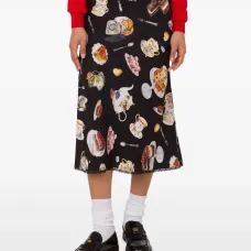 юбка миди с принтом