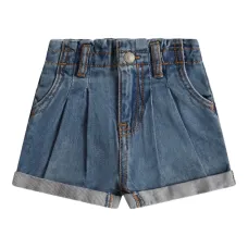 Джинсовые шорты со складками