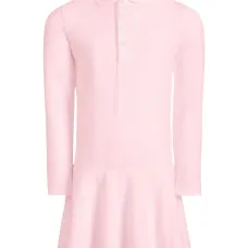 платье с воротником поло из ткани пике