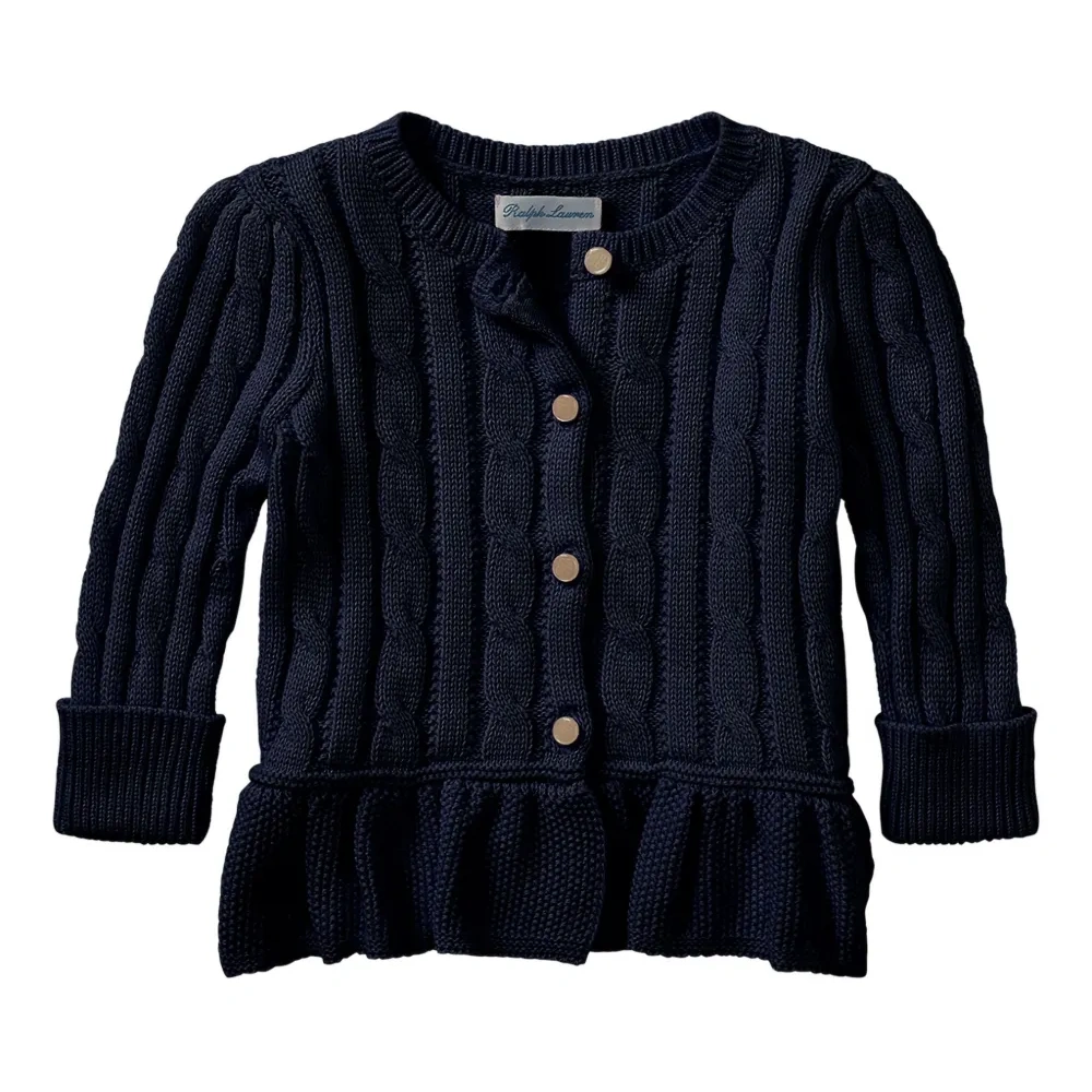 кардиган фактурной вязки с баской