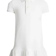 платье с воротником поло из ткани пике