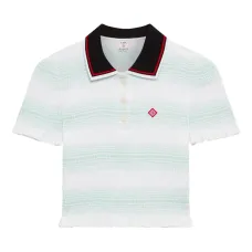 полосатый топ со сборками