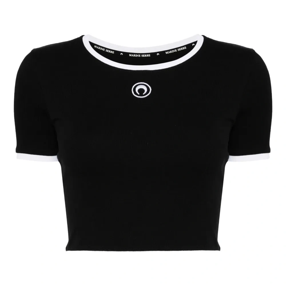 Футболка с контрастной окантовкой и логотипом Футболка с контрастной окантовкой и логотипом