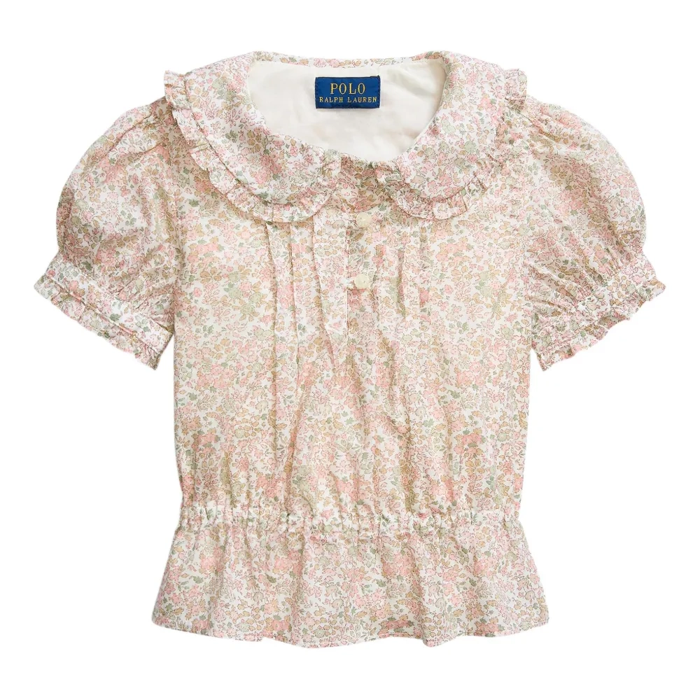 Блузка с цветочным принтом и оборками