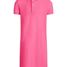 платье с воротником поло из ткани пике