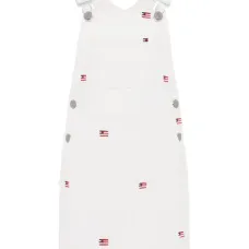 Платье с вышитым логотипом