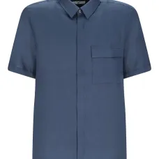 рубашка с короткими рукавами и накладным карманом