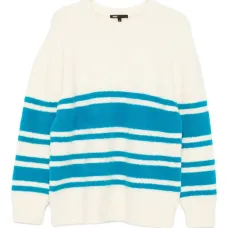 Полосатый свитер с круглым вырезом