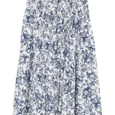 юбка миди со сборками и принтом