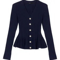 Кардиган с баской