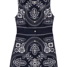 Платье-рубашка с бандана-принтом