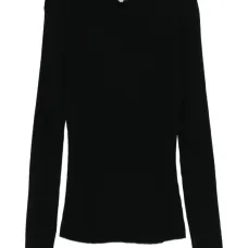 Футболка в рубчик с длинными рукавами