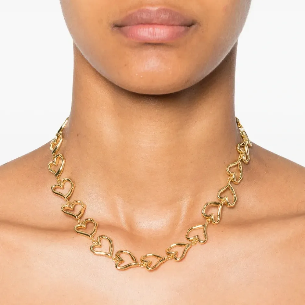 позолоченное серебряное колье