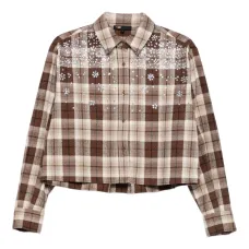 Декорированная рубашка в клетку