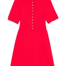 платье мини в рубчик