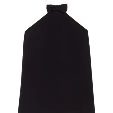 Платье на бретелях через шею с бантом