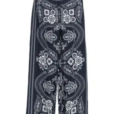 широкие брюки с принтом