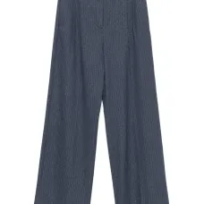 полосатые брюки строгого кроя