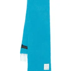 Шерстяной шарф с бахромой