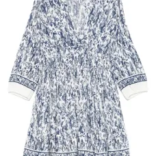 платье мини с цветочным принтом