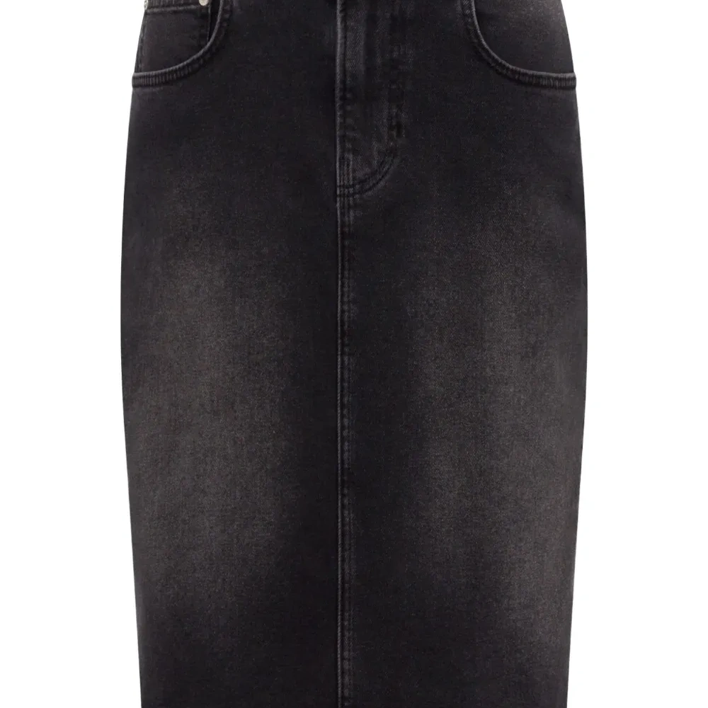 Джинсовая юбка с завышенной талией