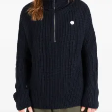 Свитер в рубчик с воротником на молнии