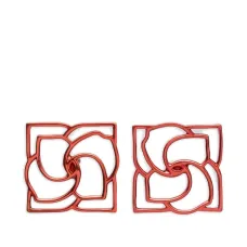 Квадратные серьги с логотипом