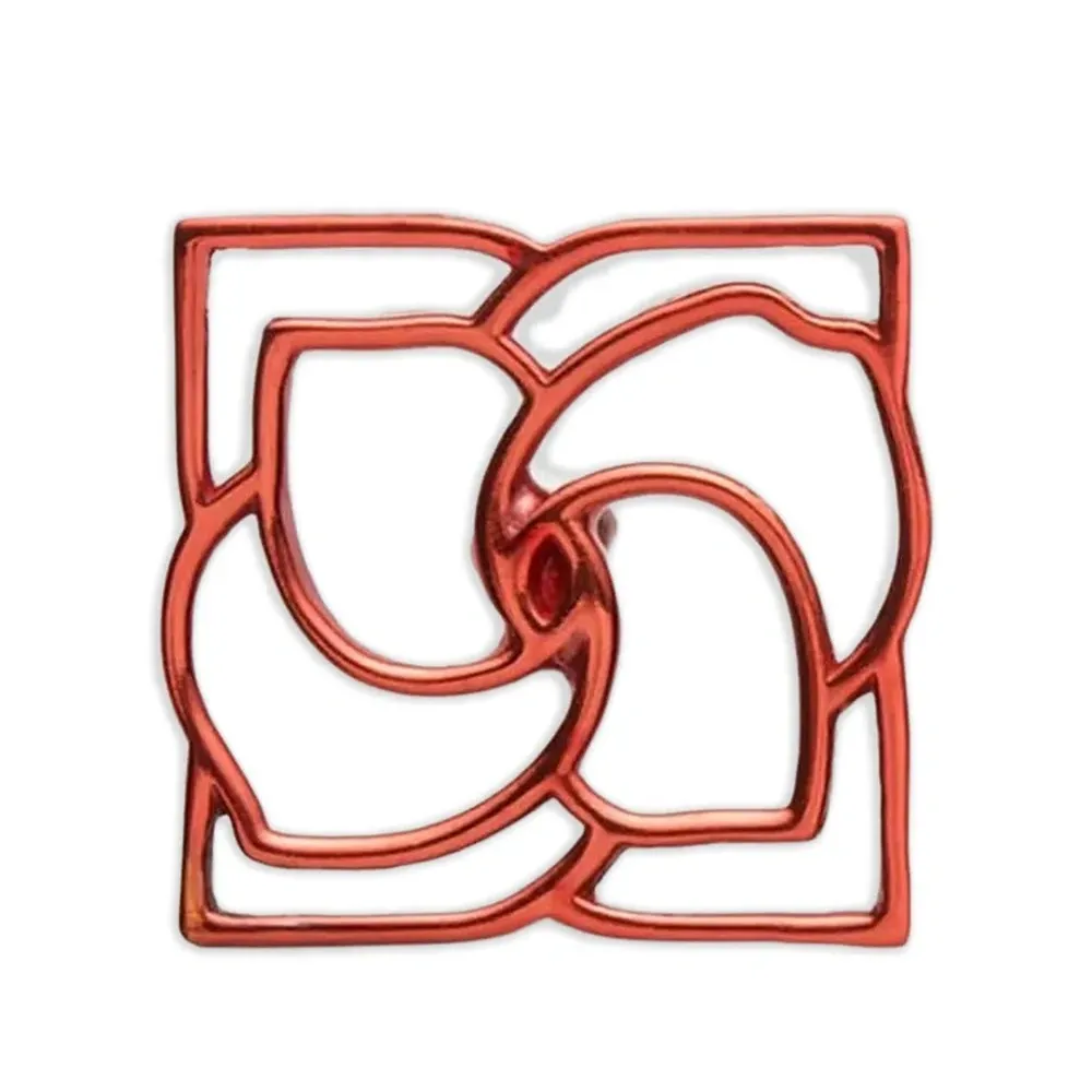 Квадратные серьги с логотипом