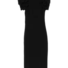 Платье миди с объемными рукавами