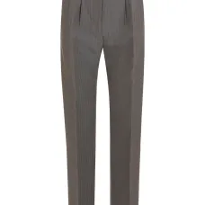 Плиссированные брюки в полоску